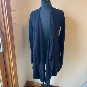 BAREFOOT DREAMS Waterfall Cardigan Bamboo Chic Lite Black Size Small / Medium